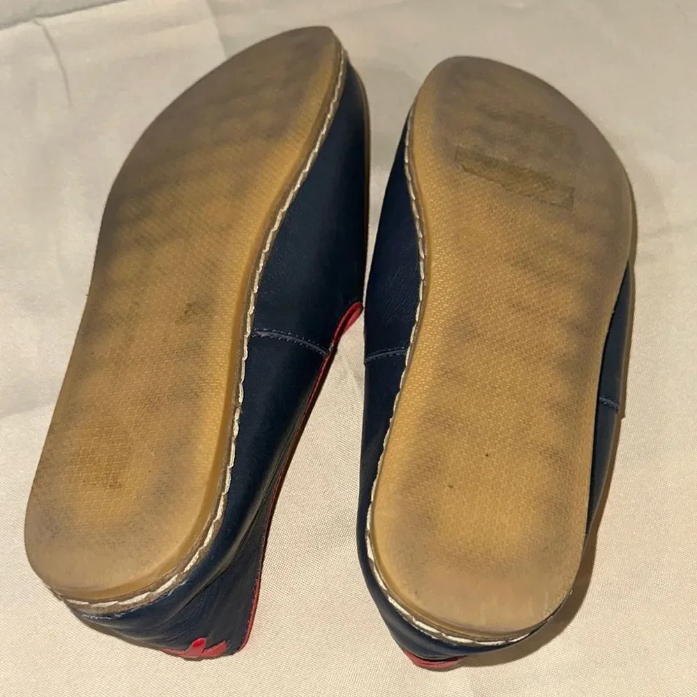 CHARIX Navy/Red Slip-On Loafers Size 40 - Picture 7 of 10